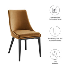Load image into Gallery viewer, Viscount Accent Performance Velvet Dining Chairs Set of 2 by Modway

