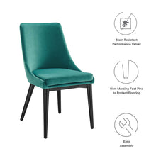 Load image into Gallery viewer, Viscount Accent Performance Velvet Dining Chairs Set of 2 by Modway
