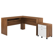 Load image into Gallery viewer, Transmit Wood Desk and File Cabinet Set by Modway
