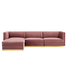 Load image into Gallery viewer, Sanguine 4-Piece Channel Tufted Performance Velvet Modular Sectional Sofa by Modway
