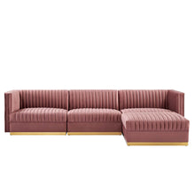 Load image into Gallery viewer, Sanguine 4-Piece Channel Tufted Performance Velvet Modular Sectional Sofa by Modway
