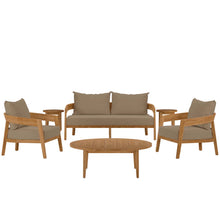 Load image into Gallery viewer, Brisbane 6-Piece Teak Wood Outdoor Patio Set by Modway
