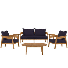 Load image into Gallery viewer, Brisbane 6-Piece Teak Wood Outdoor Patio Set by Modway
