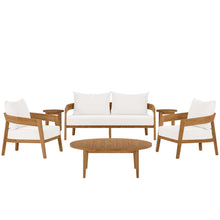 Load image into Gallery viewer, Brisbane 6-Piece Teak Wood Outdoor Patio Set by Modway
