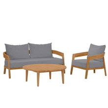 Load image into Gallery viewer, Brisbane 3-Piece Teak Wood Outdoor Patio Set by Modway
