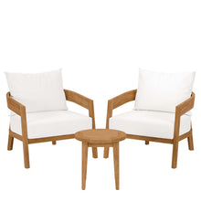 Load image into Gallery viewer, Brisbane 3-Piece Teak Wood Outdoor Patio Set by Modway
