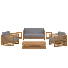 Load image into Gallery viewer, Carlsbad 6-Piece Teak Wood Outdoor Patio Set by Modway
