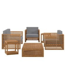 Load image into Gallery viewer, Carlsbad 6-Piece Teak Wood Outdoor Patio Set by Modway
