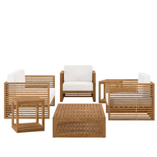 Load image into Gallery viewer, Carlsbad 6-Piece Teak Wood Outdoor Patio Set by Modway

