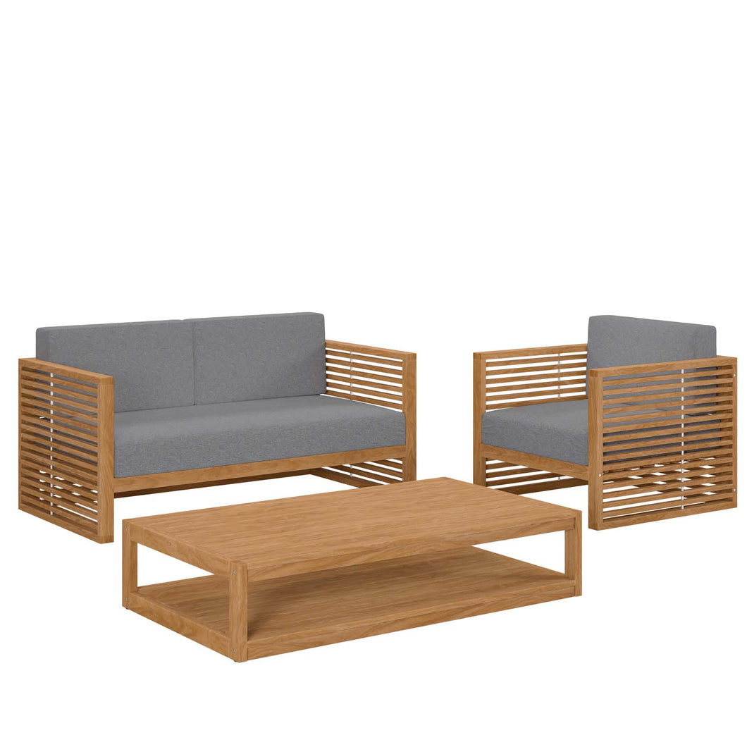 Convene 7 Piece Sectional Set in Espresso Turquoise