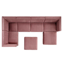 Load image into Gallery viewer, Sanguine 7-Piece Channel Tufted Performance Velvet Left-Facing Modular Sectional Sofa by Modway
