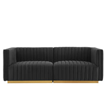 Load image into Gallery viewer, Conjure Channel Tufted Performance Velvet Loveseat by Modway
