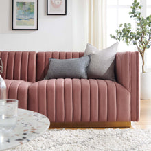 Load image into Gallery viewer, Conjure Channel Tufted Performance Velvet Loveseat by Modway
