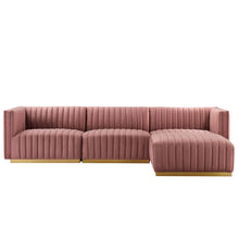 Load image into Gallery viewer, Conjure Channel Tufted Performance Velvet 4-Piece Sectional
