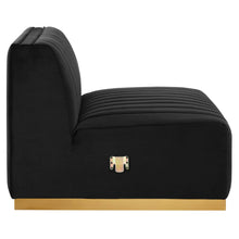 Load image into Gallery viewer, Conjure 6-Piece Channel Tufted Performance Velvet U-Shaped Sectional in Gold Black
