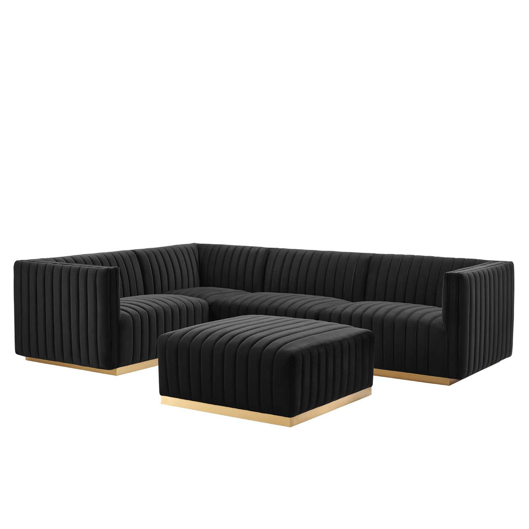 Conjure Channel Tufted 5-Piece Sectional