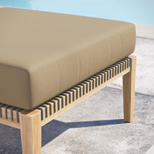 Load image into Gallery viewer, Clearwater Outdoor Patio Teak Wood Ottoman by Modway
