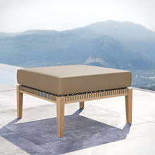 Load image into Gallery viewer, Clearwater Outdoor Patio Teak Wood Ottoman by Modway
