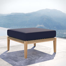 Load image into Gallery viewer, Clearwater Outdoor Patio Teak Wood Ottoman by Modway
