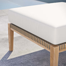 Load image into Gallery viewer, Clearwater Outdoor Patio Teak Wood Ottoman by Modway

