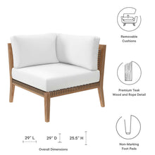 Load image into Gallery viewer, Clearwater Outdoor Patio Teak Wood Corner Chair by Modway
