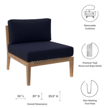Load image into Gallery viewer, Clearwater Outdoor Patio Teak Wood Armless Chair by Modway
