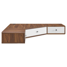 Load image into Gallery viewer, Transmit 47&quot; Wall Mount Corner Walnut Office Desk by Modway
