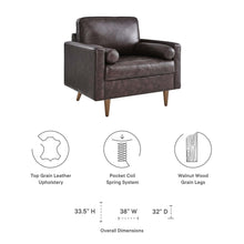 Load image into Gallery viewer, Valour Leather Armchair by Modway
