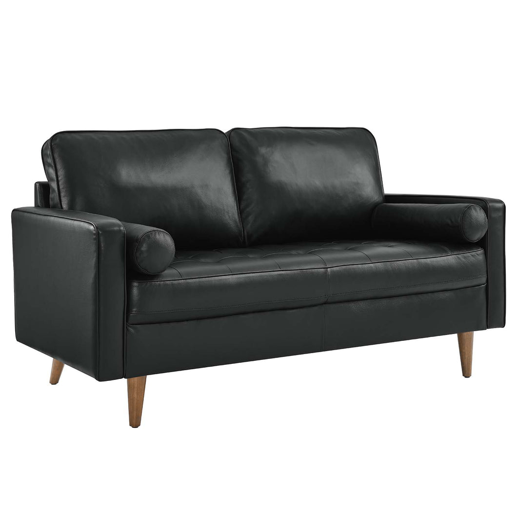 Valour Leather Loveseat by Modway