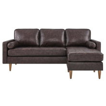Load image into Gallery viewer, Valour 78&quot; Leather Apartment Sectional Sofa by Modway
