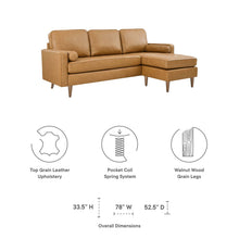 Load image into Gallery viewer, Valour 78&quot; Leather Apartment Sectional Sofa by Modway
