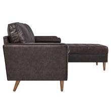 Load image into Gallery viewer, Valour 98&quot; Leather Sectional Sofa by Modway
