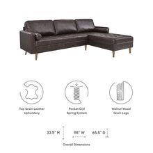 Load image into Gallery viewer, Valour 98&quot; Leather Sectional Sofa by Modway
