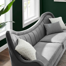 Load image into Gallery viewer, Cheshire Channel Tufted Performance Velvet Sofa by Modway
