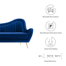 Load image into Gallery viewer, Cheshire Channel Tufted Performance Velvet Sofa by Modway
