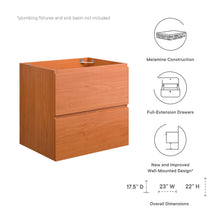 Load image into Gallery viewer, Scenic 24&quot; Wall-Mount Bathroom Vanity Cabinet (Sink Basin Not Included) by Modway
