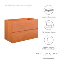 Load image into Gallery viewer, Scenic 36&quot; Wall-Mount Bathroom Vanity Cabinet (Sink Basin Not Included) by Modway
