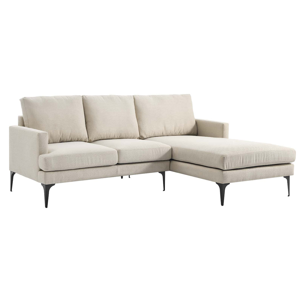 Evermore Right-Facing Upholstered Fabric Sectional Sofa by Modway