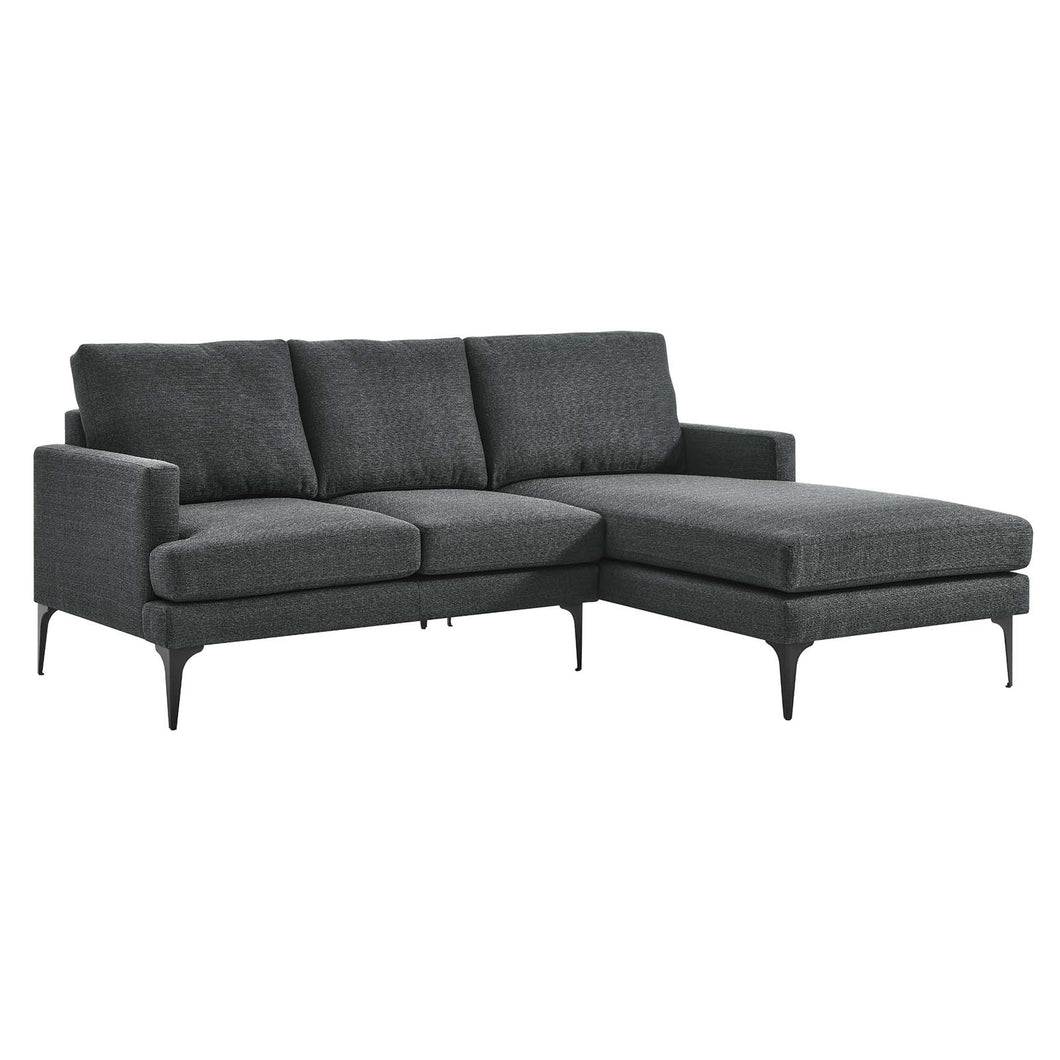 Evermore Right-Facing Upholstered Fabric Sectional Sofa by Modway
