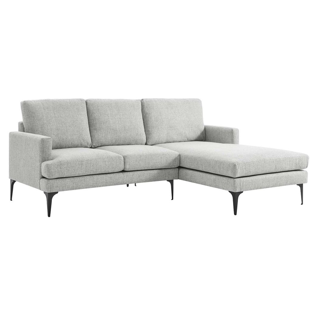 Evermore Right-Facing Upholstered Fabric Sectional Sofa by Modway