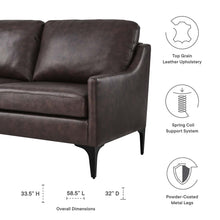Load image into Gallery viewer, Corland Leather Loveseat by Modway
