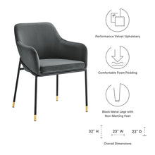 Load image into Gallery viewer, Jovi Performance Velvet Dining Armchair Set of 2 by Modway
