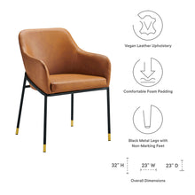 Load image into Gallery viewer, Jovi Vegan Leather Dining Chair Set of 2 by Modway
