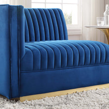 Load image into Gallery viewer, Sanguine Channel Tufted Performance Velvet Modular Sectional Sofa Left-Arm Chair by Modway
