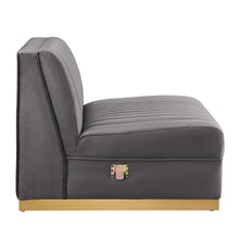 Load image into Gallery viewer, Sanguine Channel Tufted Performance Velvet Modular Sectional Sofa Armless Chair by Modway
