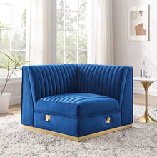 Load image into Gallery viewer, Sanguine Channel Tufted Performance Velvet Modular Sectional Sofa Left Corner Chair by Modway
