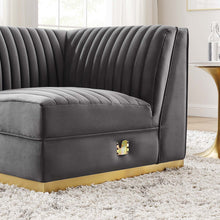 Load image into Gallery viewer, Sanguine Channel Tufted Performance Velvet Modular Sectional Sofa Right Corner Chair by Modway
