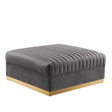 Load image into Gallery viewer, Sanguine Channel Tufted Performance Velvet Modular Sectional Sofa Ottoman
