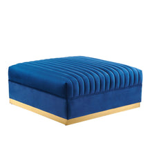 Load image into Gallery viewer, Sanguine Channel Tufted Performance Velvet Modular Sectional Sofa Ottoman by Modway

