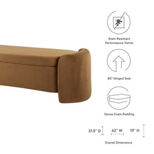 Load image into Gallery viewer, Nebula Upholstered Performance Velvet Bench by Modway
